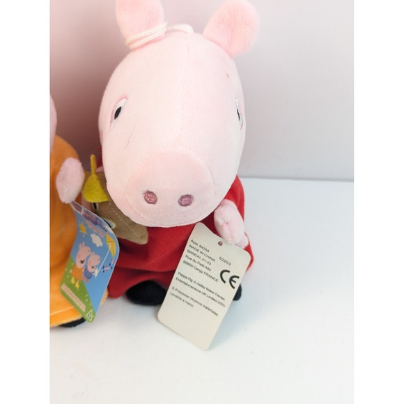 Peppa Pig Plush Toys Set 3 Characters George Suzy Rebecca Lamb Daddy Pig - Picture 3 of 9